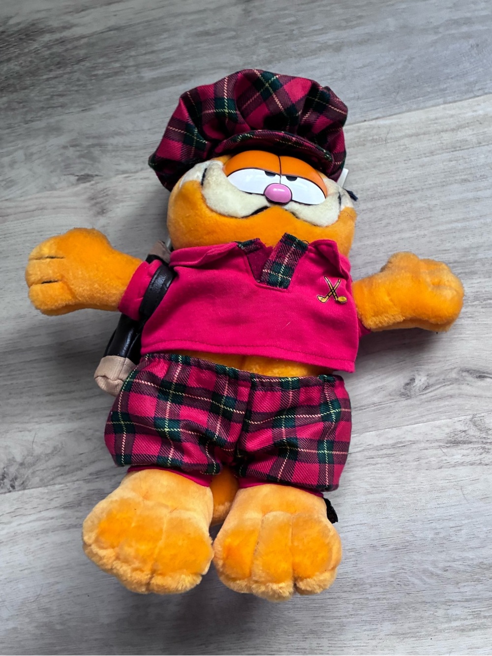 NWT 1978 Garfield Golf Caddy Plush Toy Dakin